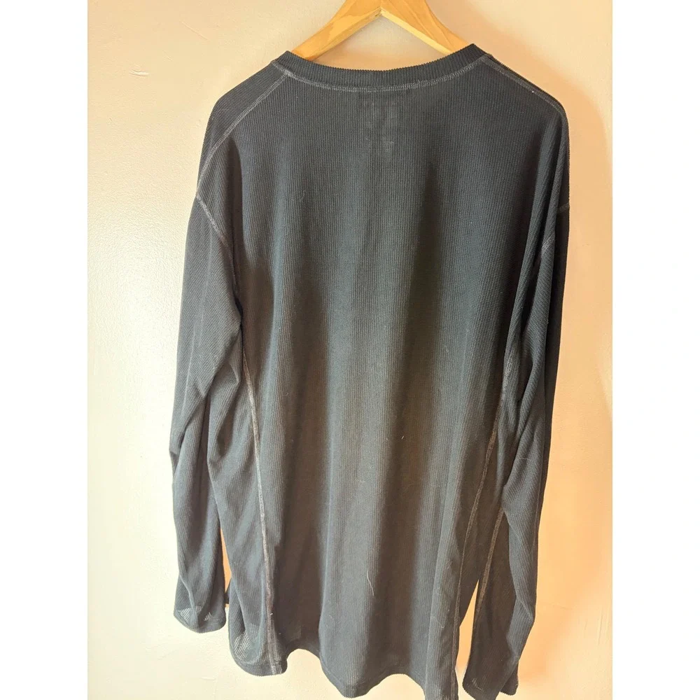Carhartt Force Mens 3XL Black Waffle Knit Thermal Long Sleeve Base Layer Shirt